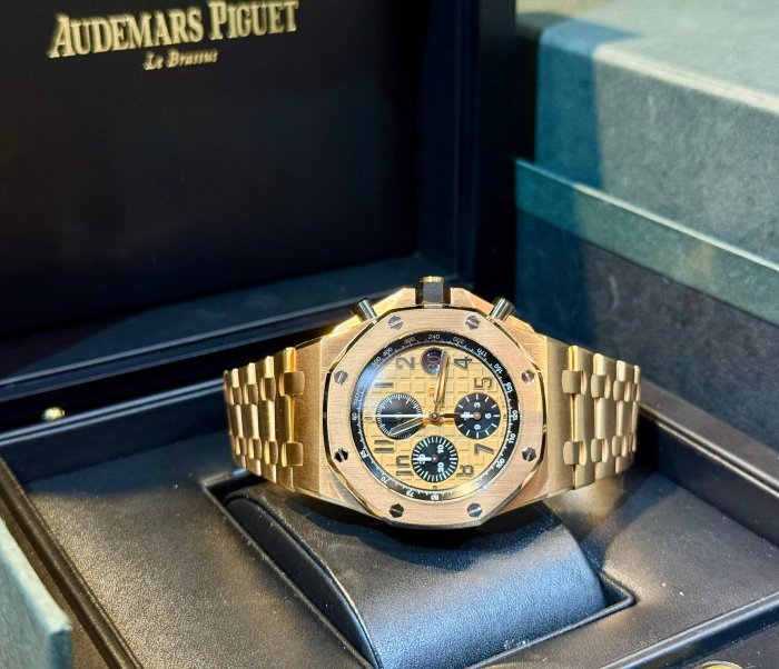 ~路米名品~ 國內單 Audemars Piguet 愛彼 AP 皇家橡樹 離岸型 26470OR 全玫瑰金鍊帶版 小金貓