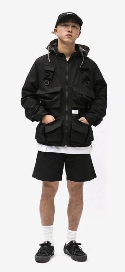 WTAPS 19SS MODULAR JACKET COTTON RIPSTO JUNGLE BUDS 十袋黑色 WTAPS 19SS MODULAR JACKET COTTON RIPSTO JUNGLE BUDS 十袋黑色