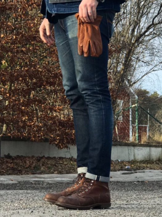 Nudie Jeans LEAN DEAN DRY JAPAN SELVAGE 30w32L 赤耳13 oz 絕版皮標 