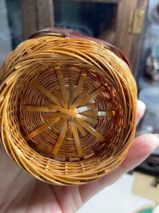 嚴選日本回流竹絲扣瓷花瓶，早期全包底工藝，高18.5cm， SIXTIES