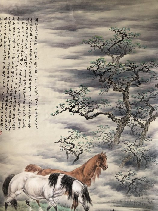 Z221【徐悲鴻】馬，六尺豎幅純手繪作品尺寸約179*97厘米未裝裱，帶水印
