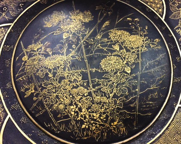 時代金工 古銅鎚出 蓮葉 持手菓子器 F R5996B A Bronze Bell And Vajra