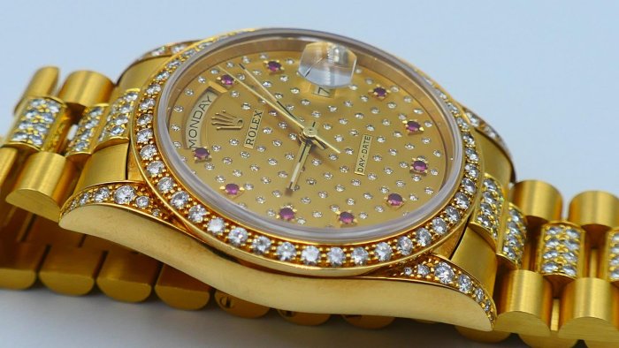 【美好時光】ROLEX勞力士18388 盒單全 Pleiades 昴宿星團紅寶石滿天星面盤!