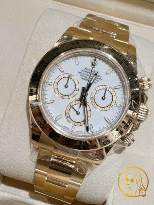 【Q Watch名錶交流】ROLEX  126508White 全黃金白面迪通拿 2024全新