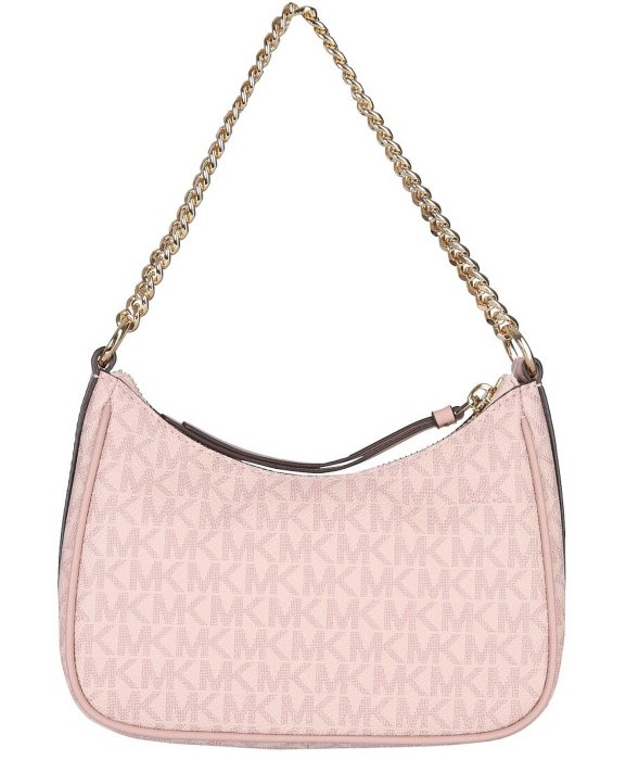 【Michael Kors】2022春夏新款 滿版防刮皮革側背/手提兩用包 粉紅色