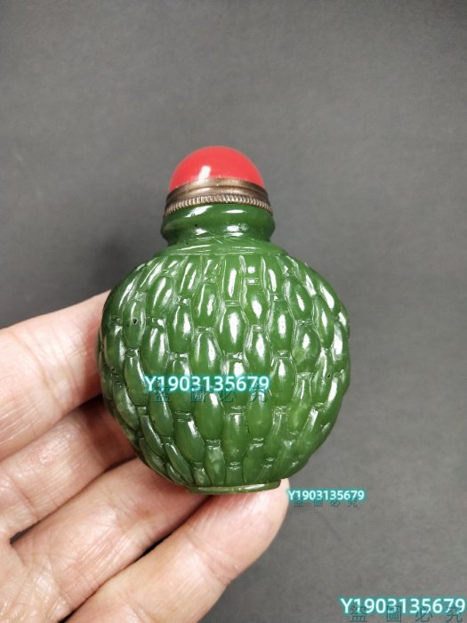 可議價】清代老玉古玉和田玉碧玉鼻煙壺老玉古玉高古玉【二手】皇朝古玩