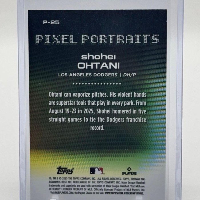 大谷翔平 ピクセル Bowman
