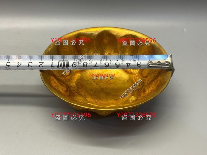 唐代花鳥紋鴛鴦蓮瓣金碗手工純銅打造通體鎏金精美收藏品擺件舊藏古玩老