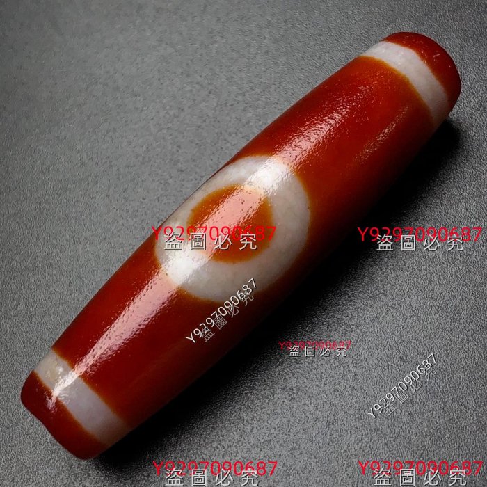 藏區回流老料高油包漿【一眼財神天珠】尺寸：48*13毫米重量12.1克天珠