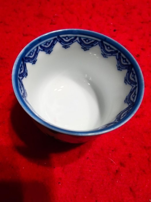♦骨董♦瓔珞♦蓋茶碗♦2客♦多分明治時代♦ 北溟居古美術】日本茶道具伊萬里燒青花茶蓋碗十客(特別推薦,附原裝木盒
