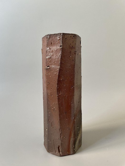 嚴選日本備前燒小西陶古花瓶，瓶口直徑21.5cm，全新原裝盒上市備前燒