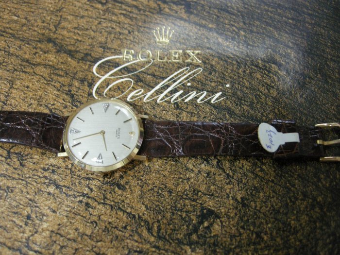ROLEX CELLINI 稀有全原版14K金/手上鍊 玩家收藏 品相極完美 *