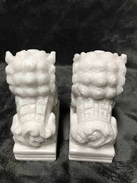 浪人藝術】~漢白玉石獅一對**高20cm | Yahoo拍賣