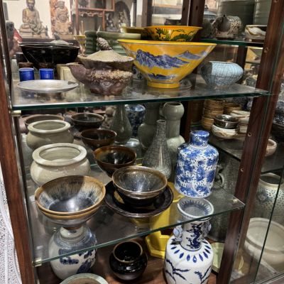 日本銅器斑紫銅菖蒲花文花瓶在銘骨董古玩古美術品古道具高30公分