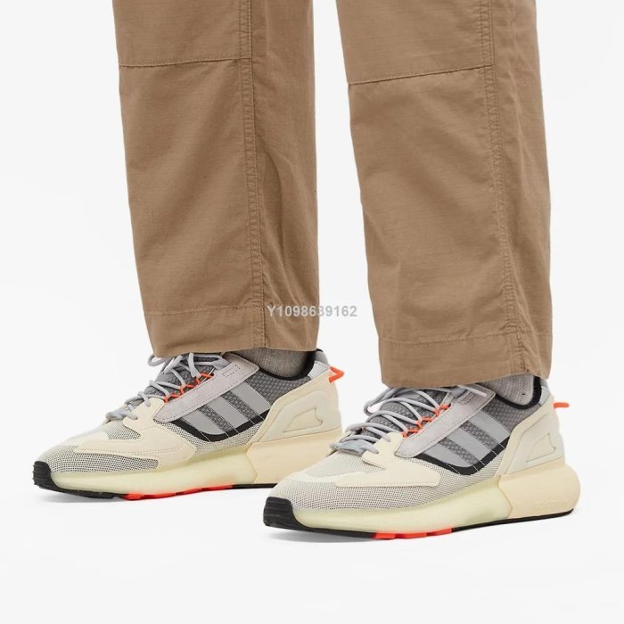 代購】adidas ZX 5K Boost 灰卡其水蛇復古休閒慢跑鞋GY5993男女鞋