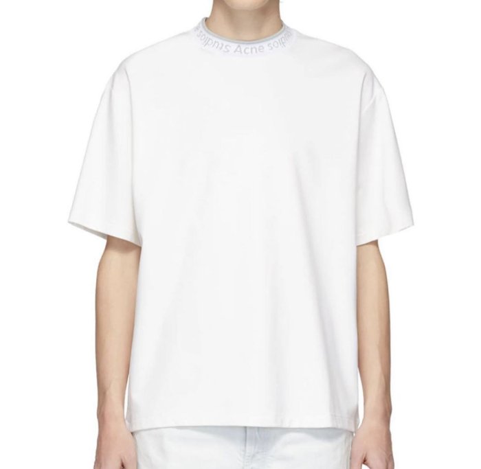 acne studios Tシャツ 白 ACNE STUDIOS - LOGO T-SHIRT OPTIC WHITE – SOLAR MTP