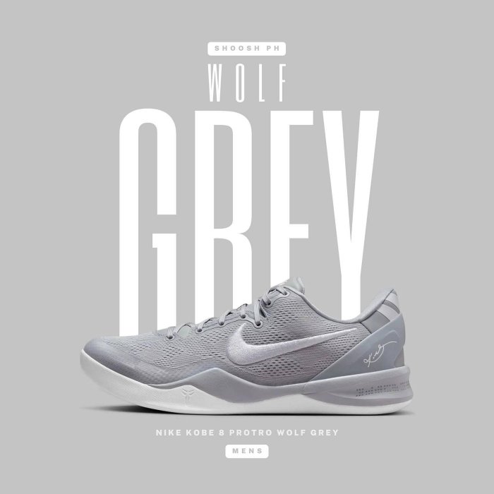 シューズ(男性用) Nike Kobe 8 Protro \"Wolf Grey\" シューズ(男性用) Nike Kobe 8 Protro 