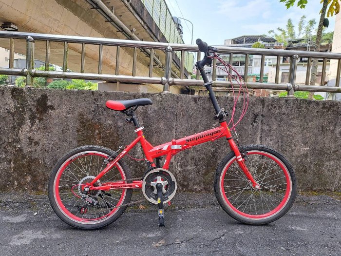 二手~STEPDRAGON史特龍 S390 20吋 21段轉把變速 摺疊腳踏車 自行車 小折 單車~功能正常