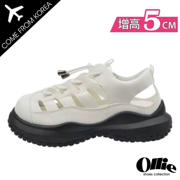 [現貨]韓國Ollie訂製款 潮流街頭 軟芯老爹鬆糕 運動感5cm厚底涼鞋【F72900008】