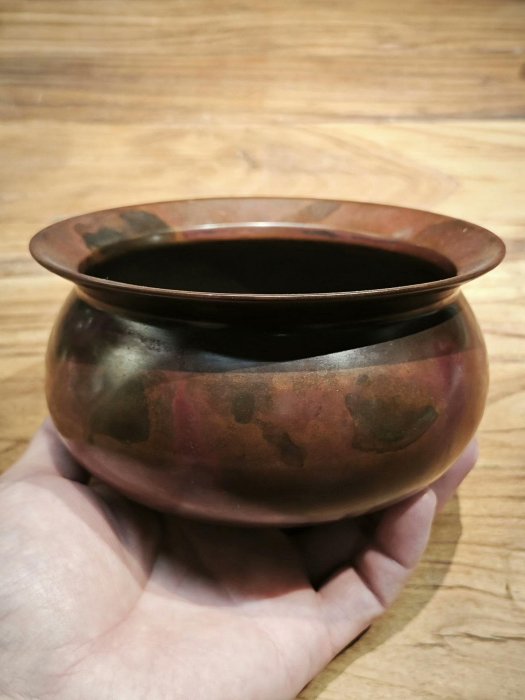 時代物青龍堂造鉄瓶 岩肌 銅蓋 京鉄瓶 煎茶道具 茶道具 骨董 時代 重厚