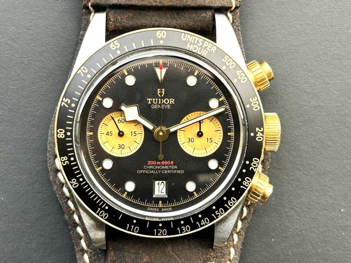 飛馬當舖 TUDOR 帝舵 2021保單 79363N 周杰倫配戴款 半金 計時碼錶 自製機芯 9成5新 41mm