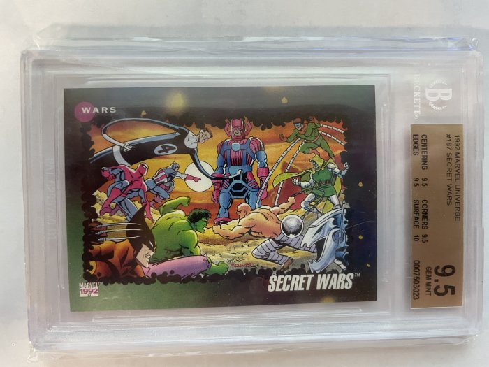 1992 MARVEL Universe SECRET WARS #187 BGS9.5 綠巨人 蜘蛛人 美國隊長