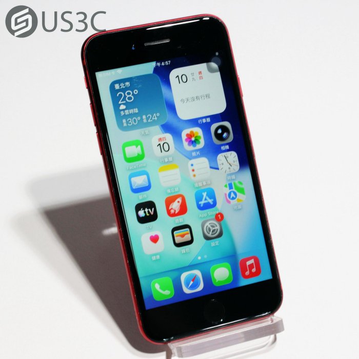 【US3C-文心店】【一元起標】Apple iPhone SE 3 128G 紅色 4.7吋 A15仿生晶片 原彩顯示 Home鍵 Touch ID 二手手機