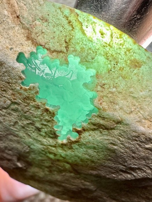 翡翠原石 天然翡翠，G0219，天空藍翡翠原石，整個脫沙效果好，種好色好肉質好