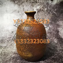 人間國寶】日本備前燒德利花入伊勢崎淳柴燒酒壺花瓶日本備前燒