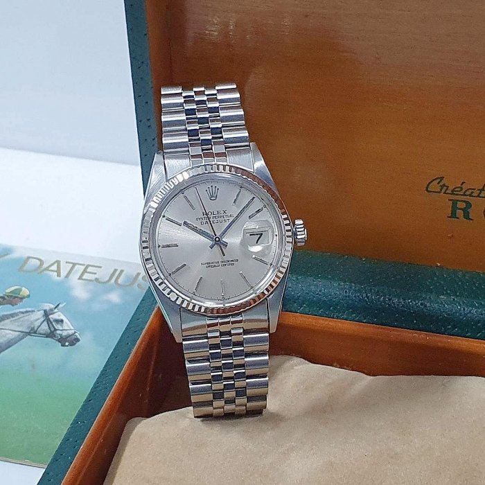 大眾名錶】ROLEX 勞力士16014 Datejust 蠔式日誌型銀色面盤經典百搭400
