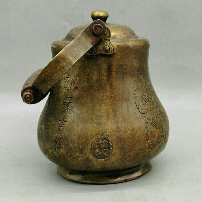 嚴選90年代老銅壺，包漂Classic美態古董風小區文青必買收藏級限量款