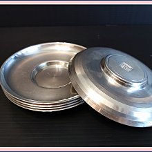 勇福堂》】日本茶道具－二世秦藏六（藏六居）造【純錫圓式茶托5客】共