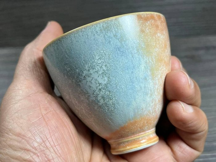 多藝多]手工主人杯90cc 景德鎮窯變釉面松針花| Yahoo拍賣