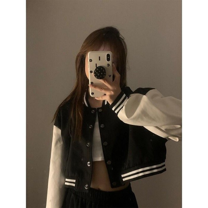 BG服飾 2024新款韓版ins短款百搭外套 棒球服 上衣