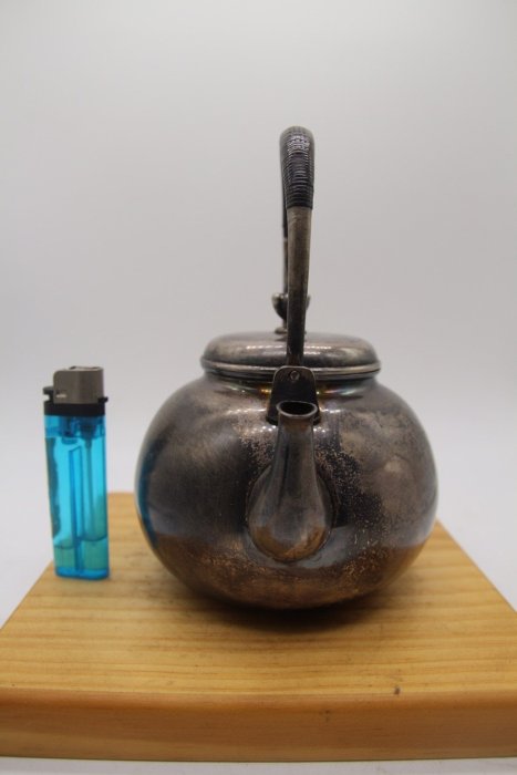 已結緣』日本老銀壺素面銀瓶0.65L 底款純銀-山線製/無箱((金賞堂尚美堂