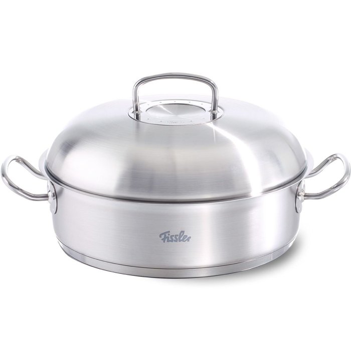 德國Fissler Original Profi 28cm 4.8L 不鏽鋼皇冠形深炒平底鍋燉鍋