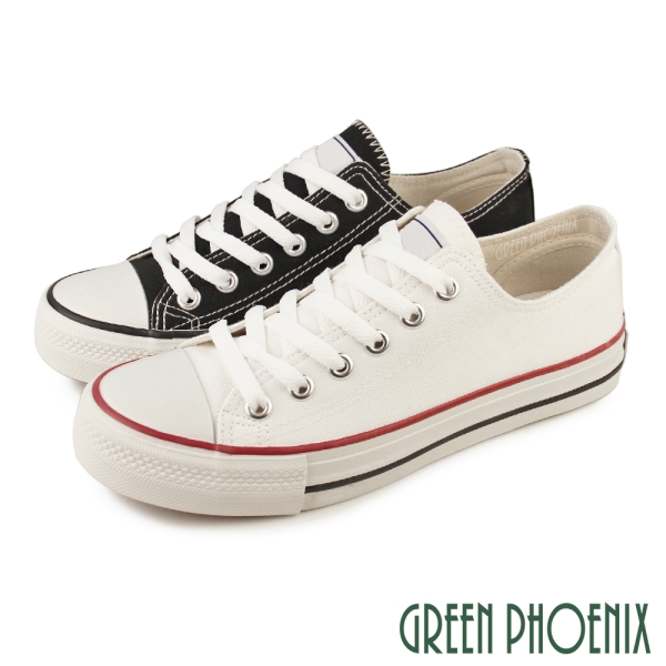 男鞋 帆布鞋 休閒鞋 小白鞋 臺灣製 吸震減壓 綁帶 【GREEN PHOENIX 波兒德】N-19031