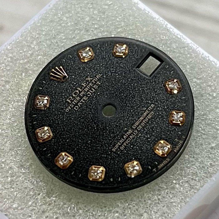 【Rolex勞力士】 Detejust  適用型號:68273/68278  原裝星塵黑面 包檯十鑽面 獨一無二  31mm 中型 含針組