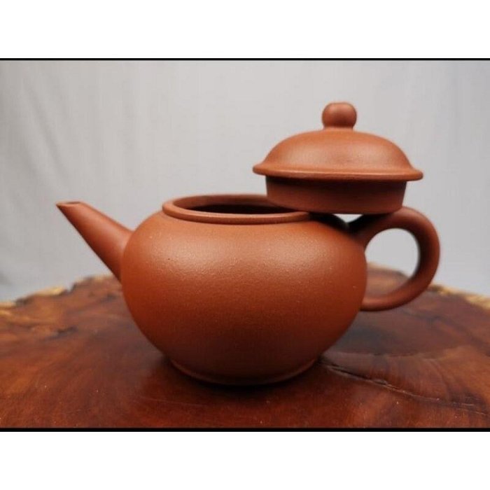 宜興茶壺 壺風茶道~24015《宜興紫砂老安順印水平壺》約180cc~宜興紫砂壺、茶壺