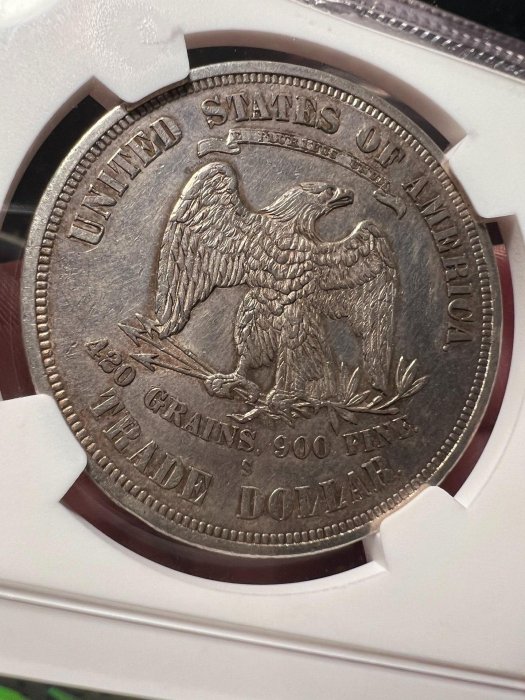 オスカル1世　1845年　美品　女神　樹　銀貨　貿易銀　大型硬貨 古錢 1875 S T$1 America Silver 1Dollar USA Trade Coin Liberty
