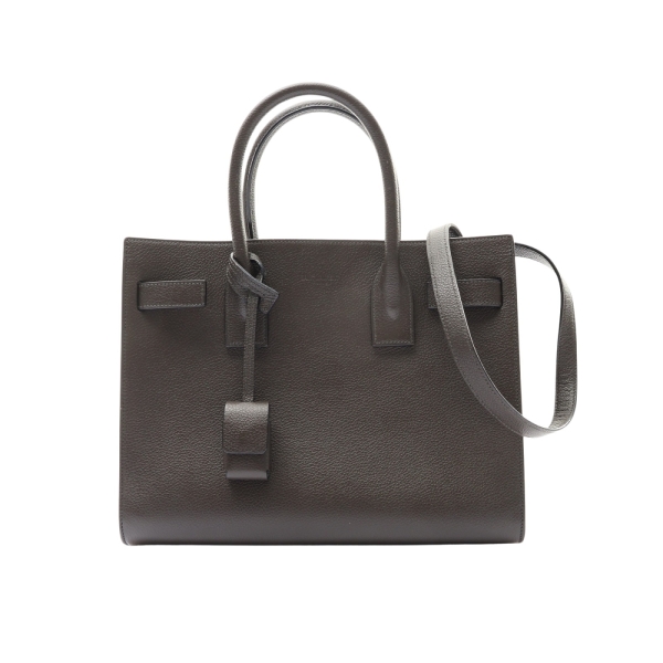 SAINT LAURENT YSL 聖羅蘭 Sac De Jour 兩用包 深灰色 牛皮 無鑰匙 421863 【二手名牌BRAND OFF】