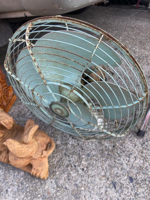 阿公的舊情人 早期 第一代 平頭 大同電扇 特殊 水製扇 水字網 黑標 流電扇 有一速可轉動 擺頭跟其他速待整理