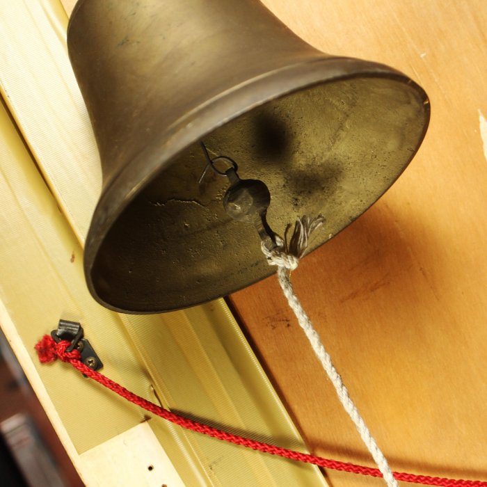 桑園の】日本大型1066g 銅鐘船號鐘敲鐘宏亮老品收藏(委託品) Q 11002