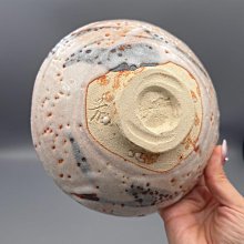 碗NO.273 【日本回流臻品】陶祖二十七代加藤正宣作志野燒手捏柴燒平