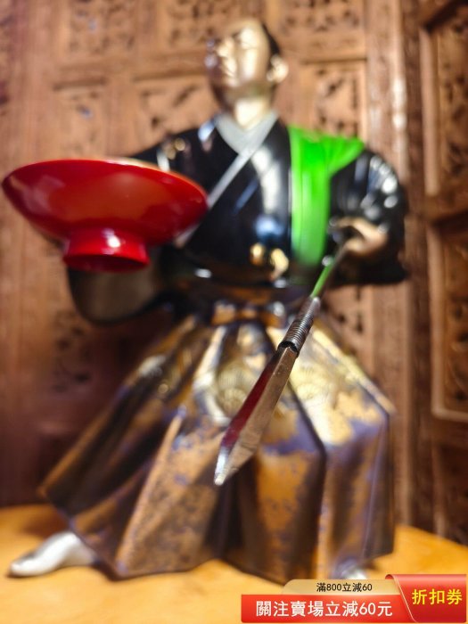 人形武士✘2箱，人像JAPAN黑田武士金屬武士，做工精細， 大尺寸，厚重