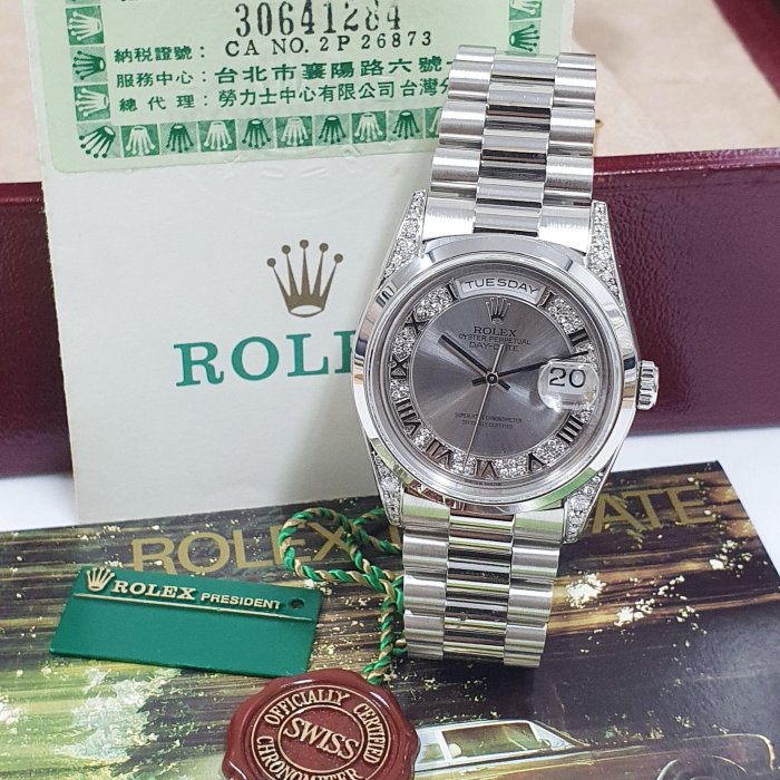 大眾名錶】ROLEX 勞力士18296 Day-Date 原廠大全套原況未整理市場極其