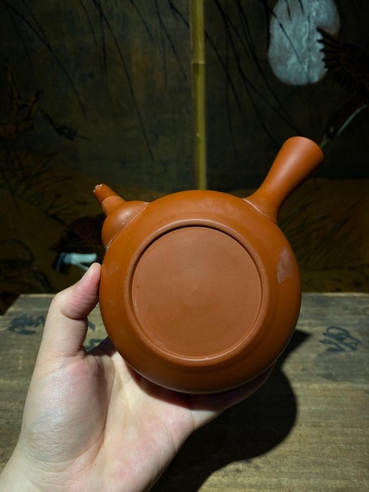 日本常滑燒大師伊藤陶二力作，手工刻繪Side Handle壺220cc 現代典藏#燒