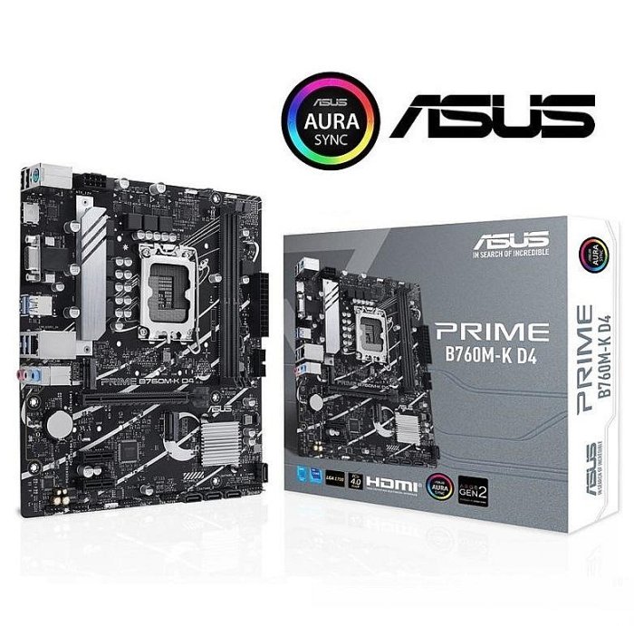 現貨】ASUS 華碩 PRIME B760M-K CSM 主機板 D4 M.2 雙槽 mATX Gen4 【公司貨