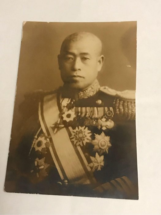 抗日戰爭史料）二戰日本海軍軍神，山本五十六海軍大將原版老照片，銀鹽