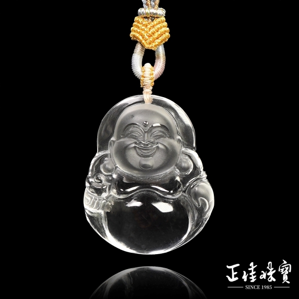 正佳珠寶】白水晶頂級超淨透彌勒大肚佛34g 白水晶吊墜| 其他珠寶品牌